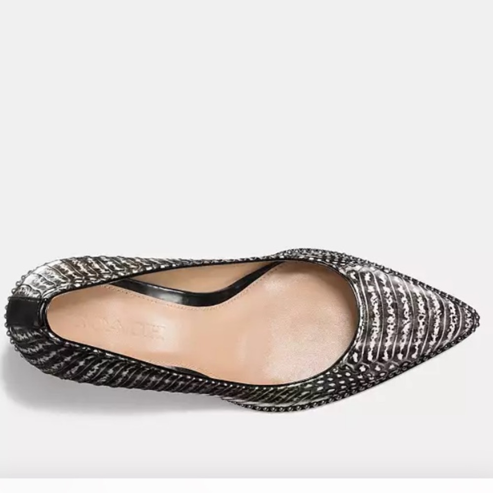 Coach beadchain snakeskin heels 👠 9.5. Euc - Picture 3 of 6
